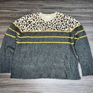 Beach Lunch Lounge Animal Print Long Sleeve Top Size XXXL (22)